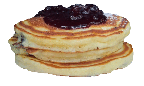 A rotating image of a stack of pancakes.